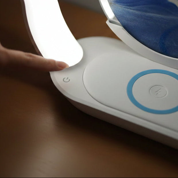 15W Wireless Charger with Quicksand Painting Night Lamp Table Top Decoration Fast Charging Station for Iphone 16 Pro Max Charger