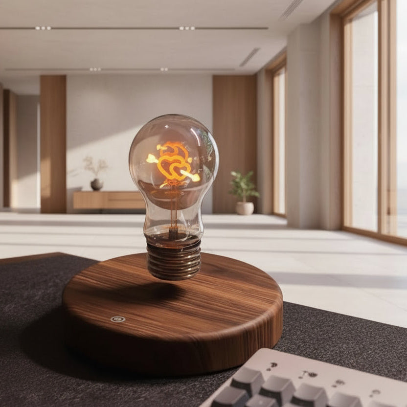 Novelty Levitating Moon Night Light 360° Rotation Magnetic Floating Moon Lamp with 3 Colors for for Home Office Desk Decor