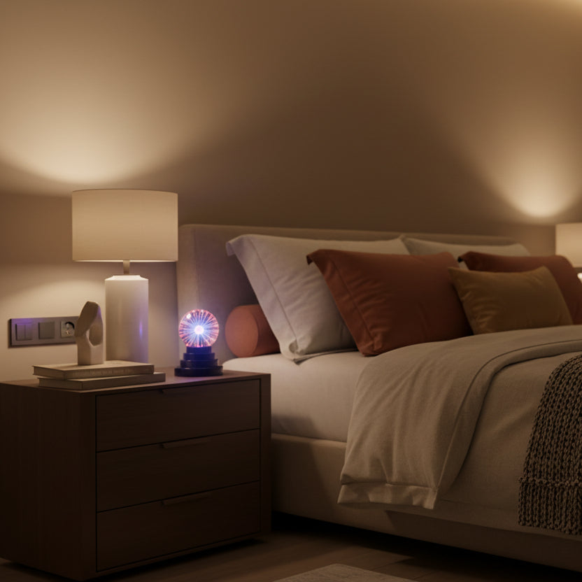 3/4/5/6 Inch Magic Plasma Ball Lamp LED Atmosphere Night Light Only Touch Sensitive Glass Plasma Light Bedroom Decor Kids Gifts